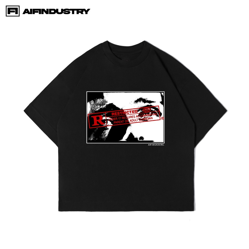 AIFindustry - Tshirt Boxy Fit R-Rated / Boxy T Shirt / Tshirt Boxy Softweight / Boxy Tshirt Pria / B