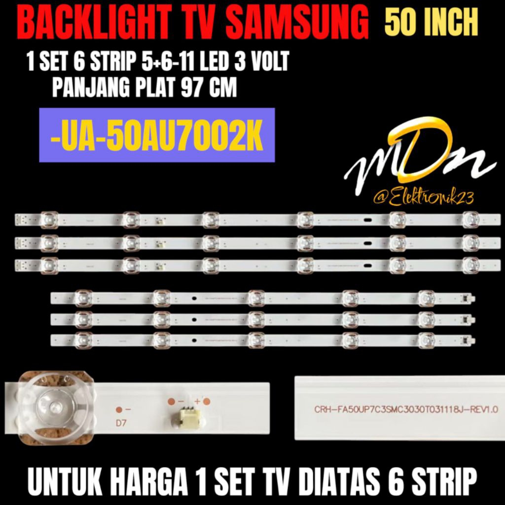 BACKLIGHT TV LED SAMSUNG 50 INCH UA-50AU7002K BACKLIGHT TV SAMSUNG