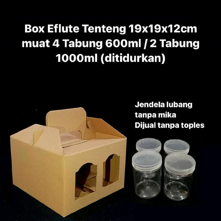 

Box Eflute Tenteng Isi 10pcs Muat 4 Tabung 600ml 2 tabung 1000ml Box Hampers Parcel