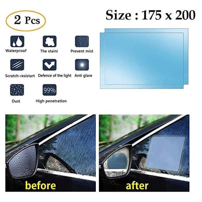 Stiker Kaca Mobil/Stiker Kaca Film Mobil Air Anti Embun Hujan Kabut Anti Fog Spion Mobil