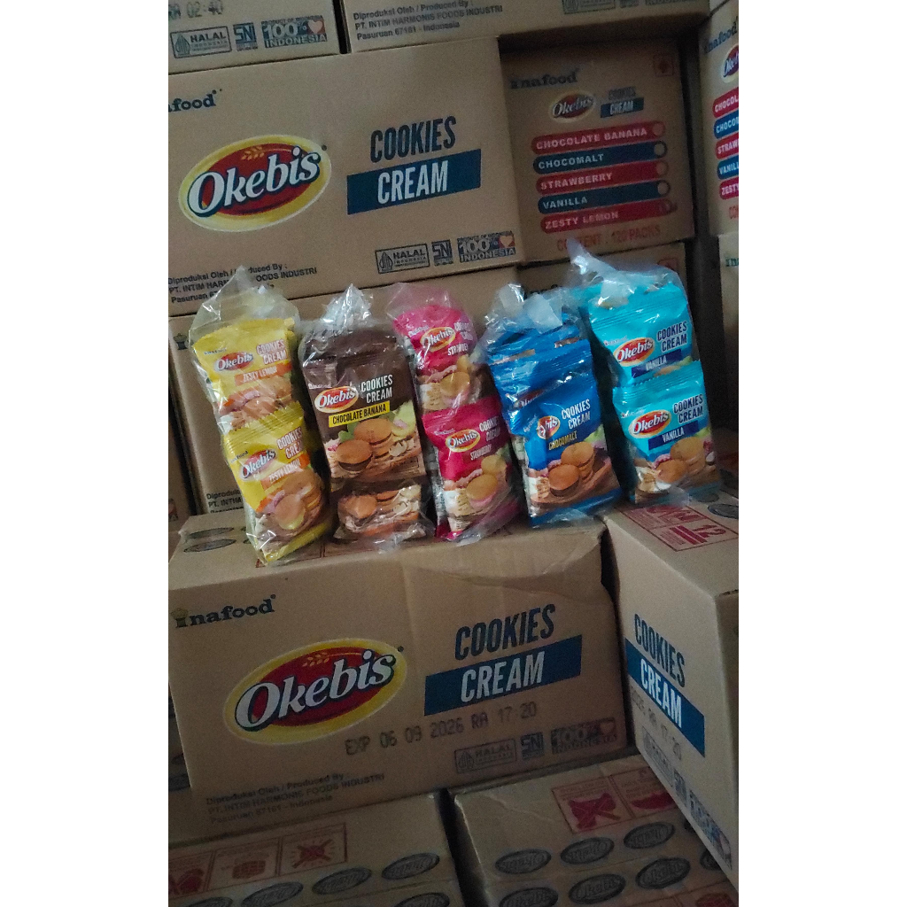 

Okebis Inafood Cookies Cream 10gr - 1 dus isi 120pcs (KARTONAN)