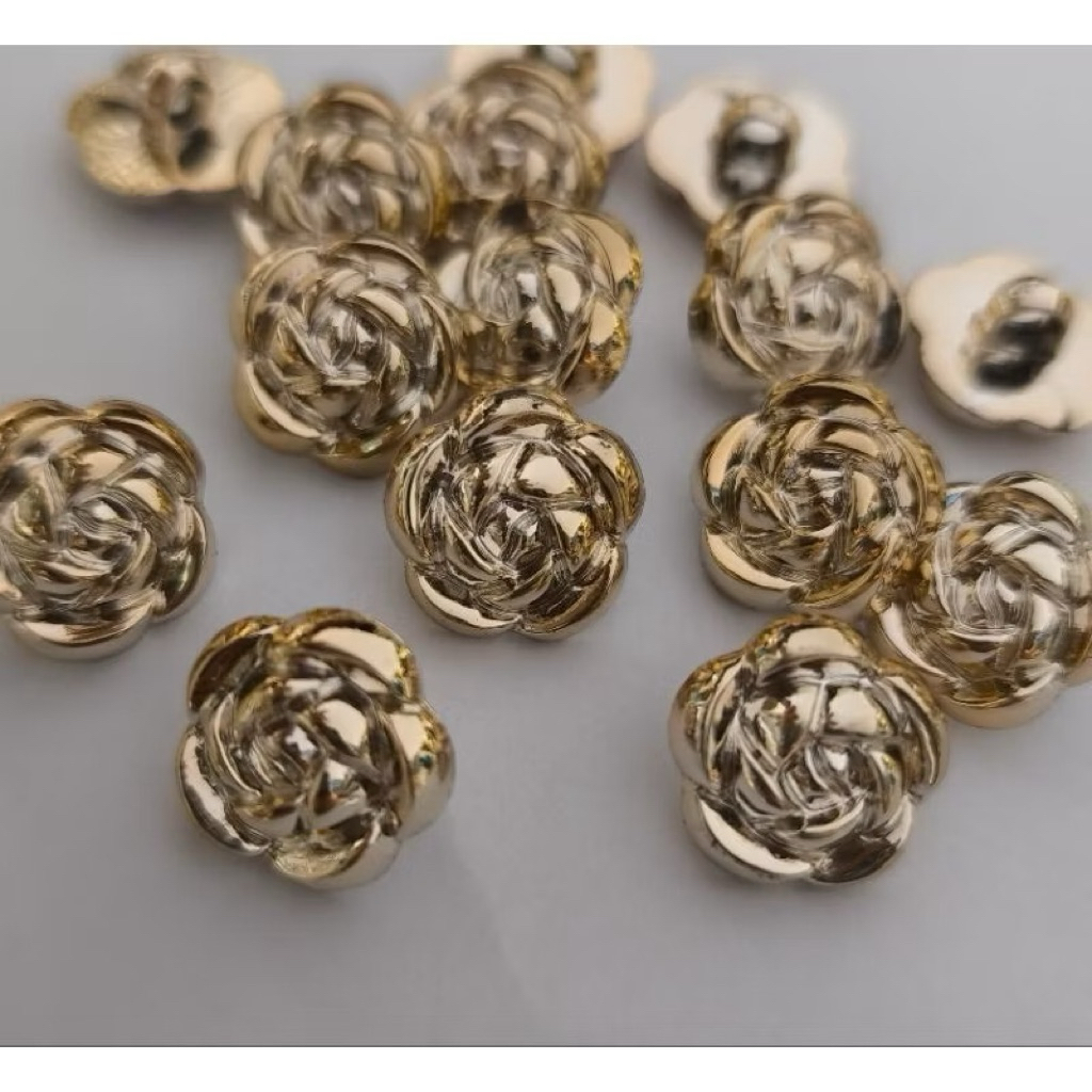 kancing jamur rose mutiara gold