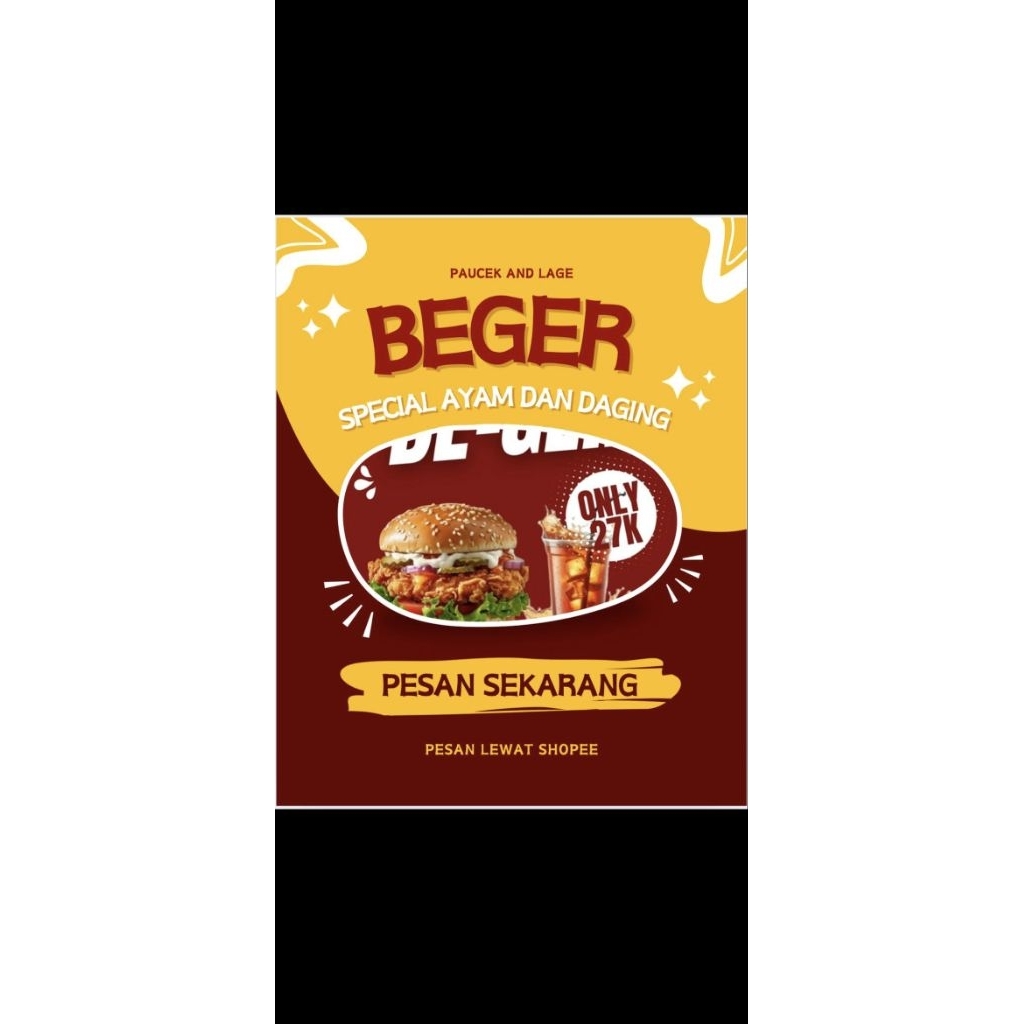 

Laper Saatnya gigit BE - GER LEZAT kami! Daging tebal, ayam yang gurih, roti empuk, saus melimpah! Cuma di Shopee, klik sekarang!