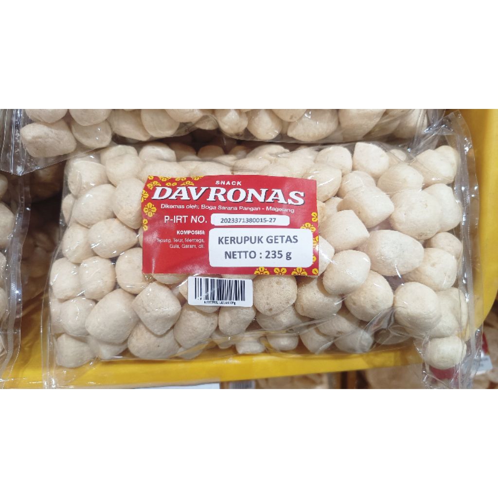 

Kerupuk Getas Davronas 235 gram