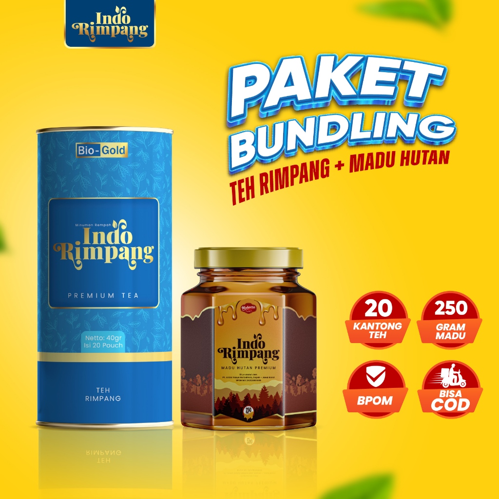 

[Paket Bundling] Teh Celup Indo Rimpang + Madu Hutan Premium Indo Rimpang 250gr