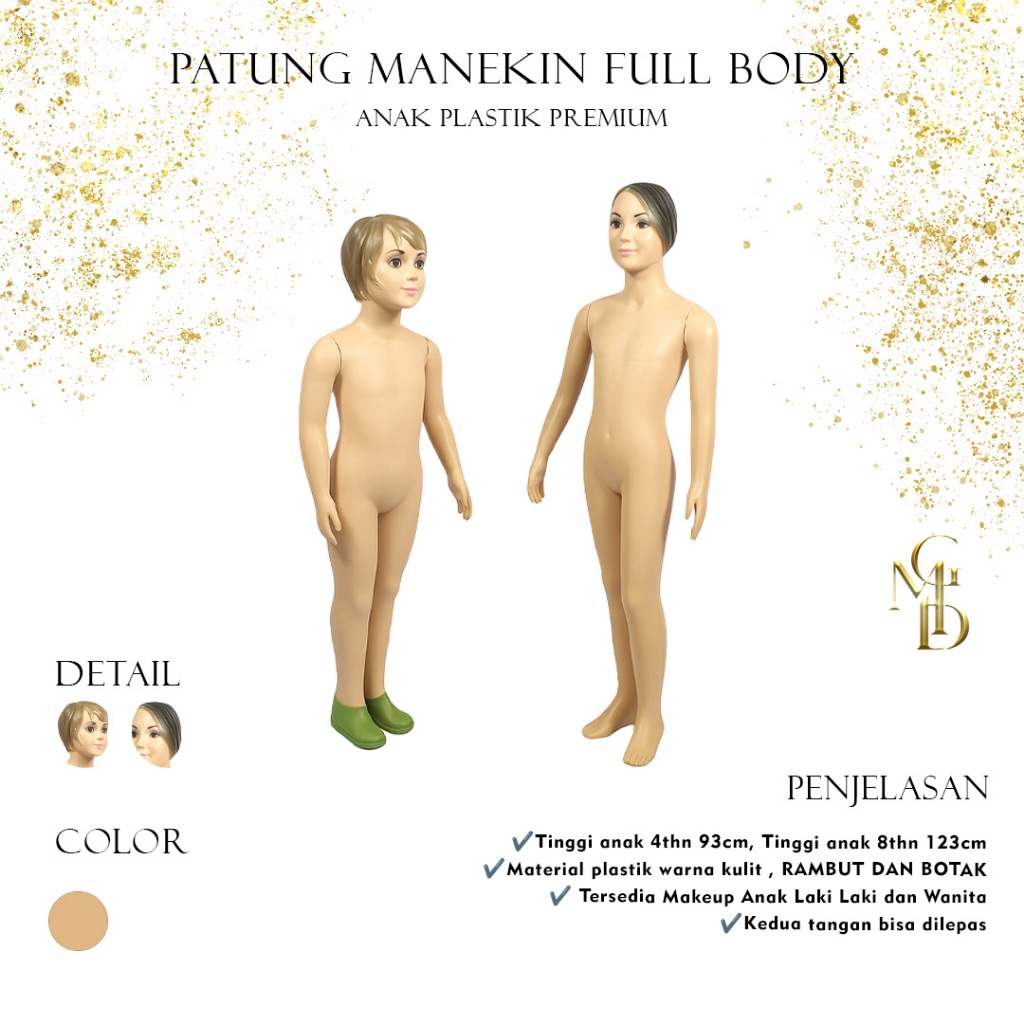 Patung Manekin Full Body Anak Plastik