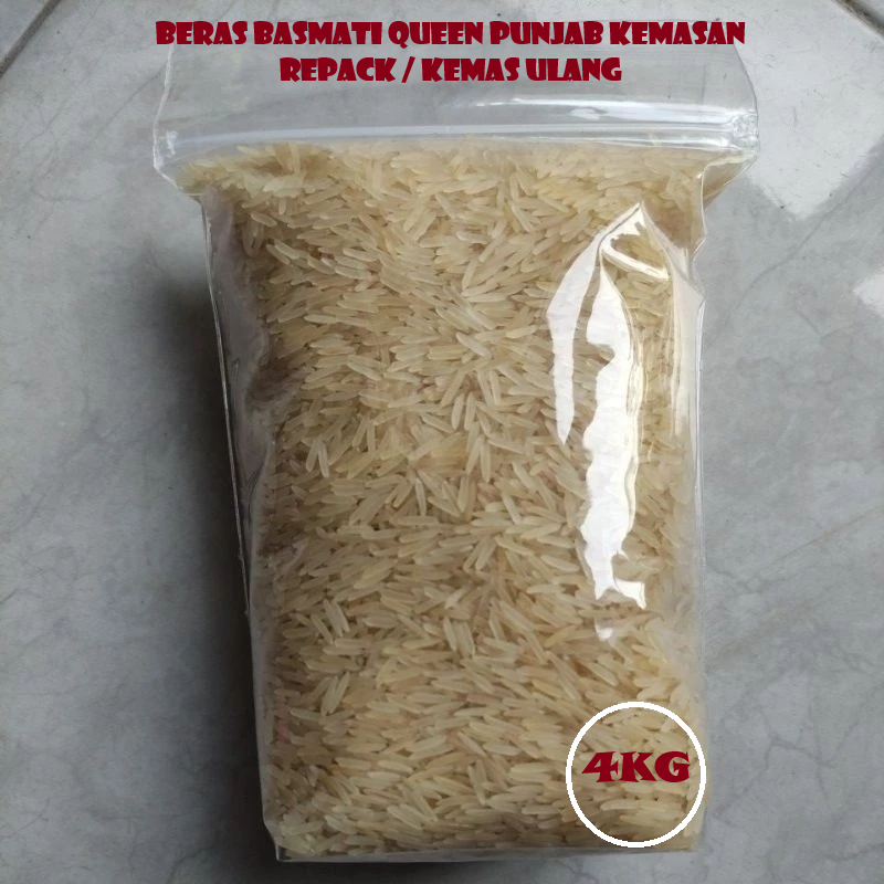 

Beras Basmati QUEEN PUNJAB - Kemasan repack 4KG