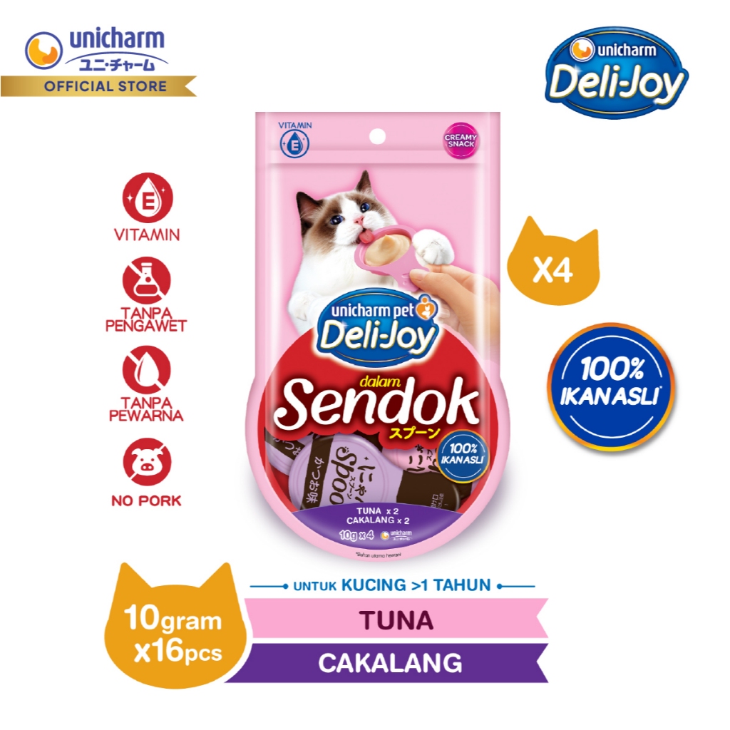 Deli-Joy Sendok Tuna & Cakalang 10g x 4pcs - 4 Packs