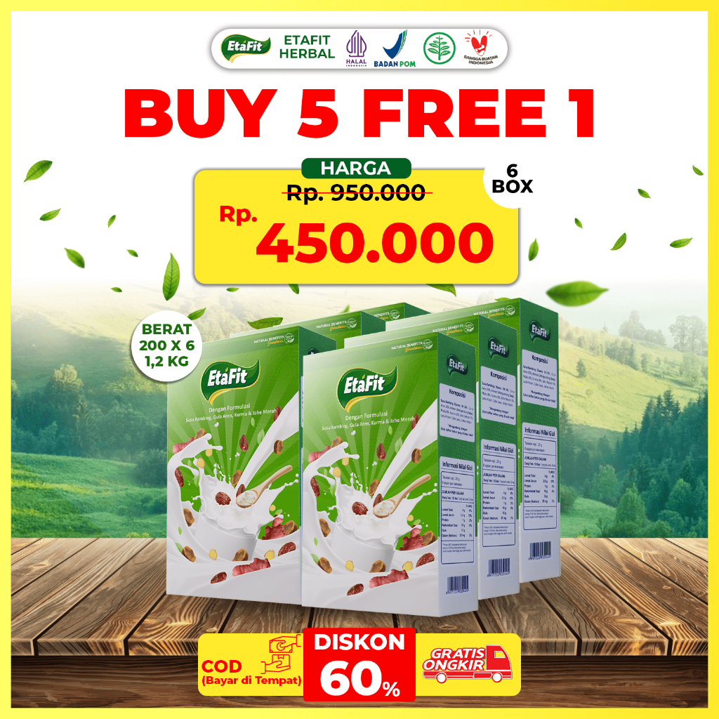 

Etafit Susu Kambing 6 Box - Obat Herbal Batuk Berdahak Berlendir Kering Kronis Menahun Paling Ampuh