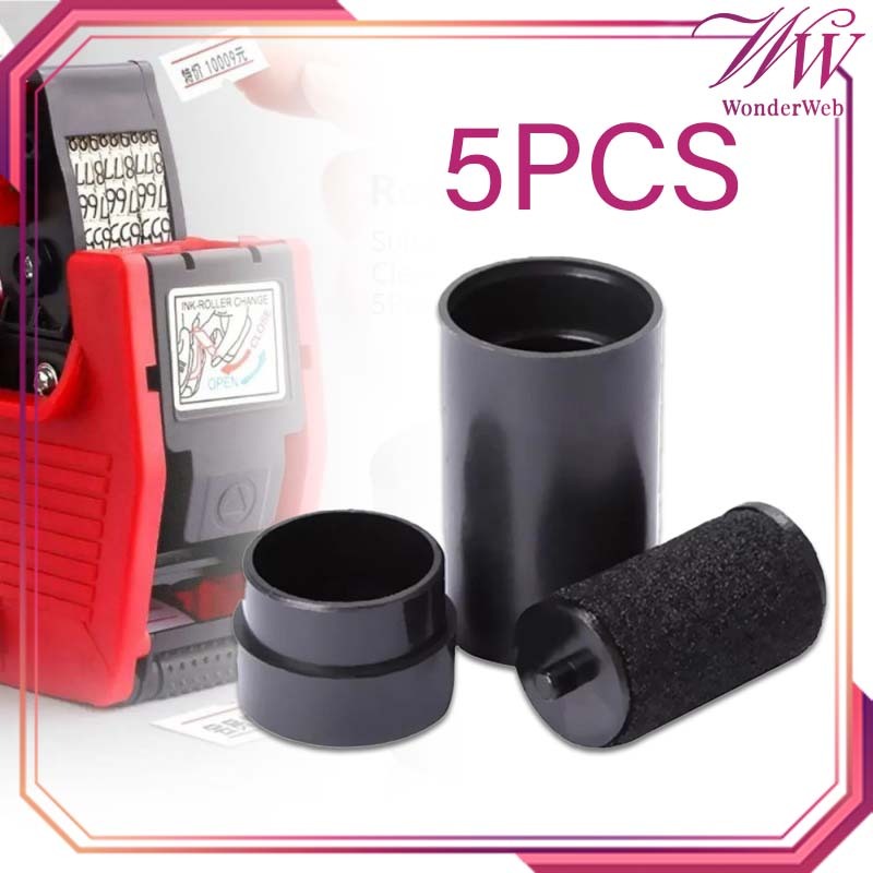 

5pcs/Set Ink Roller Hitam Tinta Harga Label 20mm Tinta Mesin Label Harga Untuk Price Labeller Mx-5500
