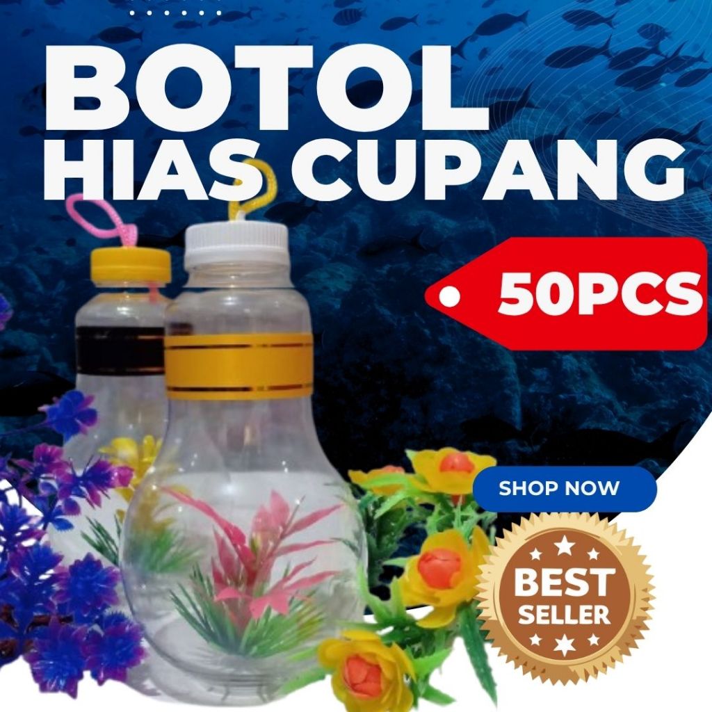 PROMOO PAKET HEMAT BOTOL IKAN CUPANG (50 PCS)