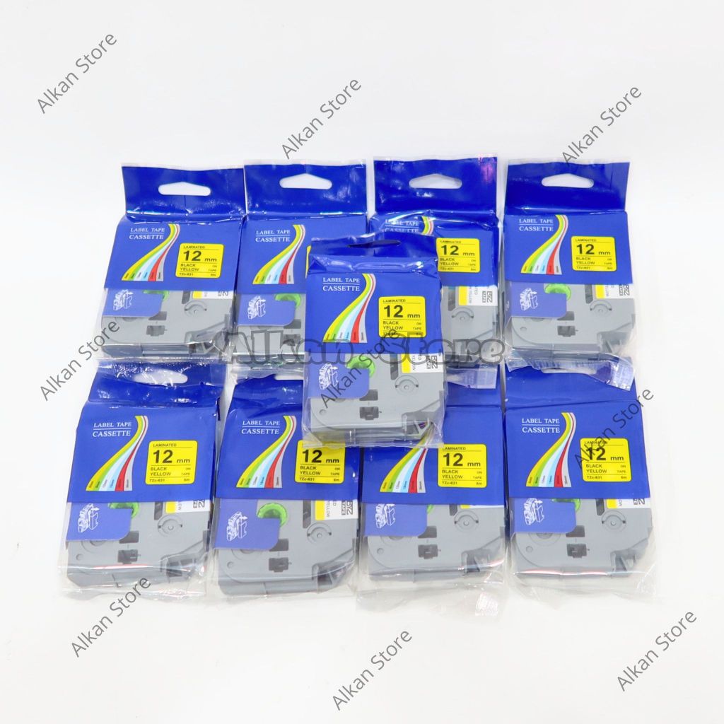 

Label Printer TZc-631 Pita Label Tape For Printer Brother 12mm Black Ink Yellow