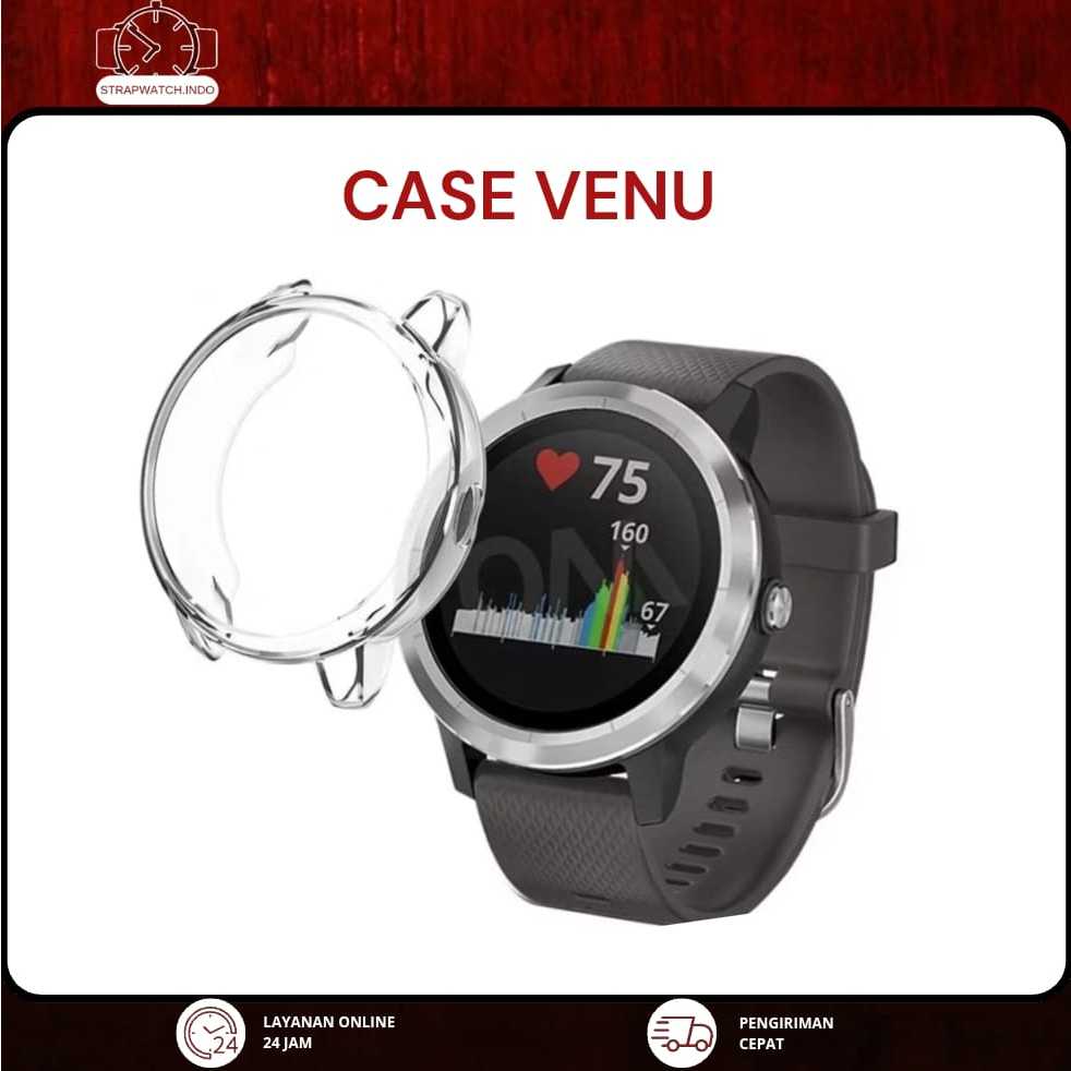 BUMPER CASE WATCH - PROTECTOR TPU SOFT - FOR GARMIN VENU SMARTWATCH CASING JAM TANGAN