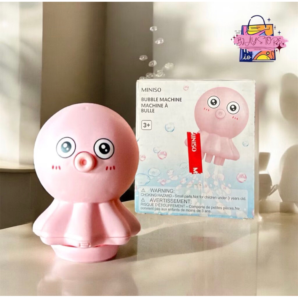 MINISO OCTOPUS BUBBLE MACHINE ALAT PEMBUAT GELEMBUNG MAINAN