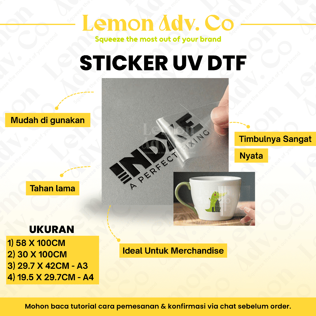 

CUSTOMS STICKER UV DTF | PRINT STICKER UV DTF 1M, A3, A4 | UV DECAL KERING | EMBOSSED UV STICKER