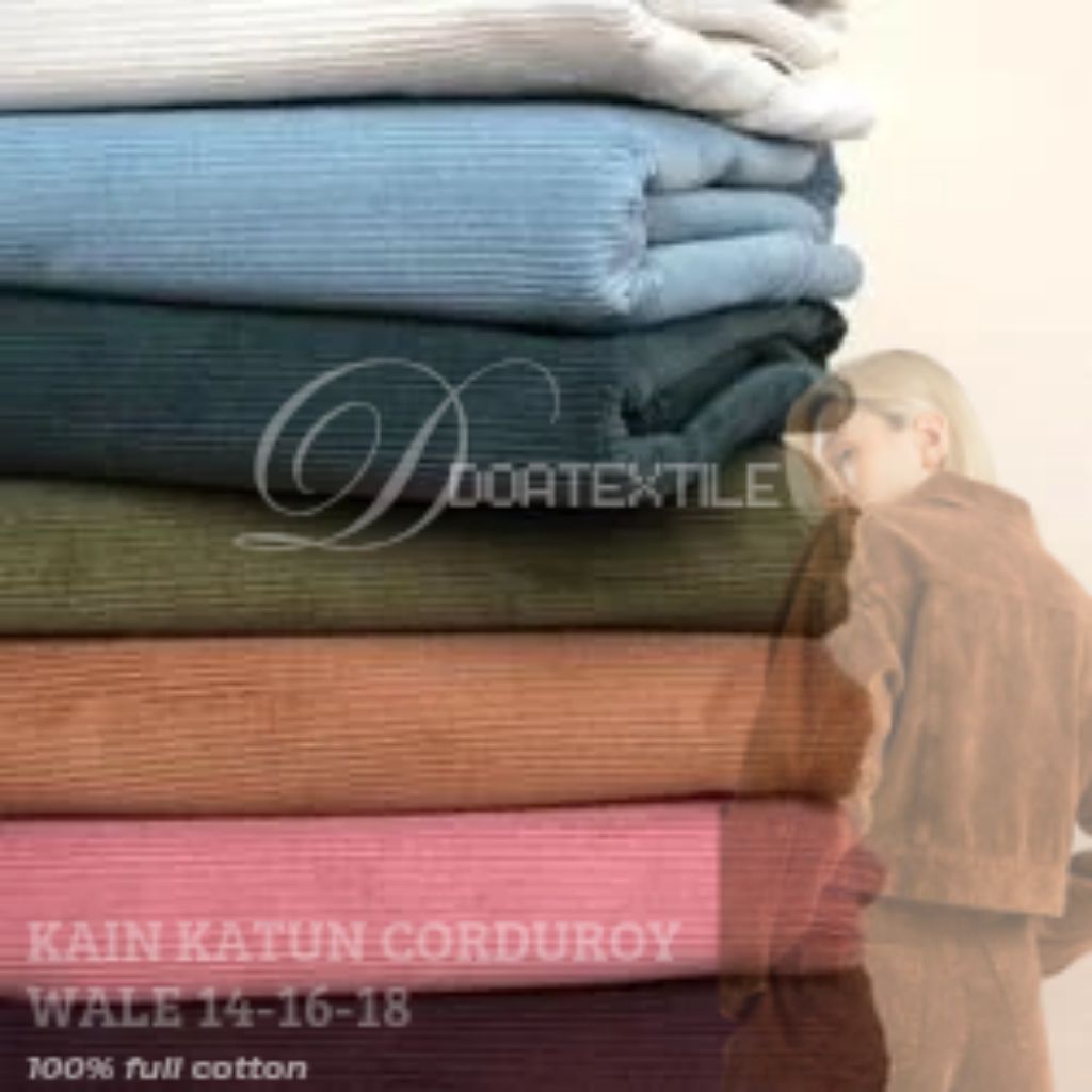 Kain katun Corduroy - kain Corduroy Original - katun Corduroy 16 -18 Wale - kain meteran