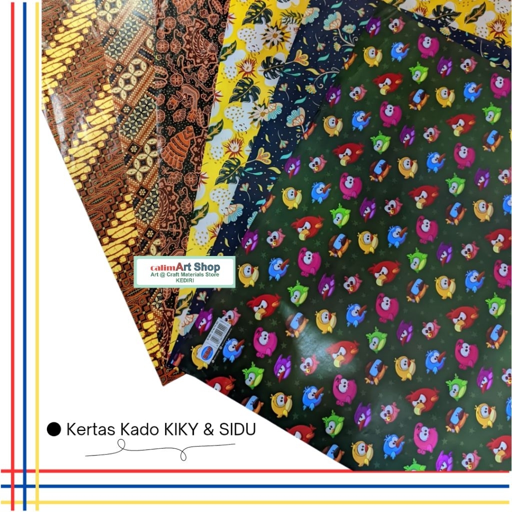 

*HARGA PER 5PCS* Kertas Kado Kiky & Sidu
