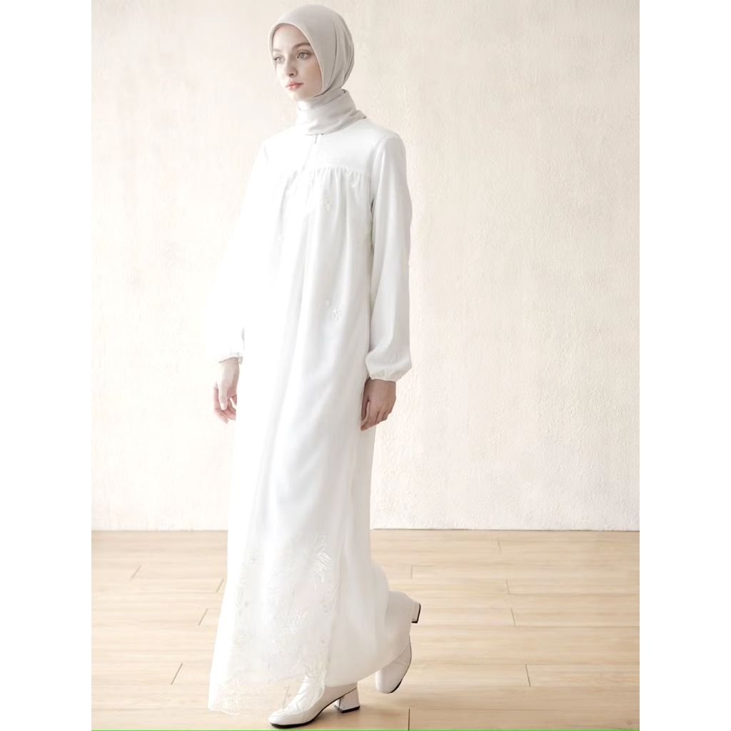 PRELOVED Hanum by Aska Label - Gamis Eid wanita details custom lace bunga dress lebaran wanita Warna