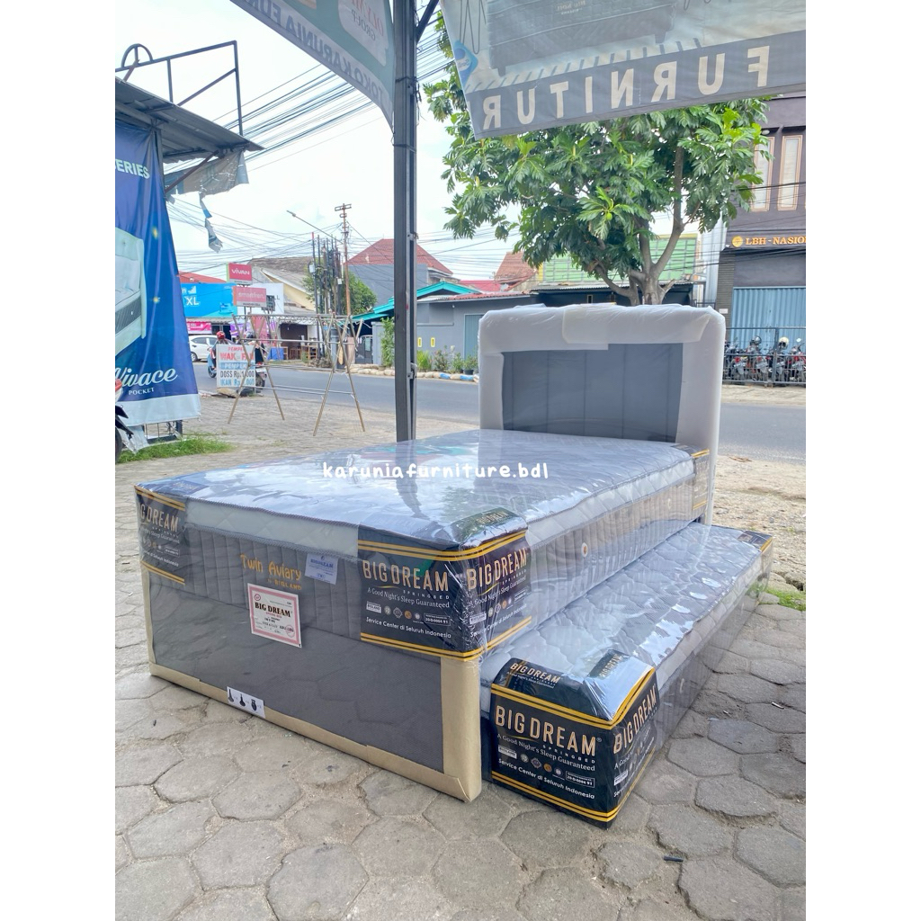 BEDSORONG TWIN AVIARY BY BIGLAND | SPRINGBED SORONG 2in1 | FREE ONGKIR BANDAR LAMPUNG