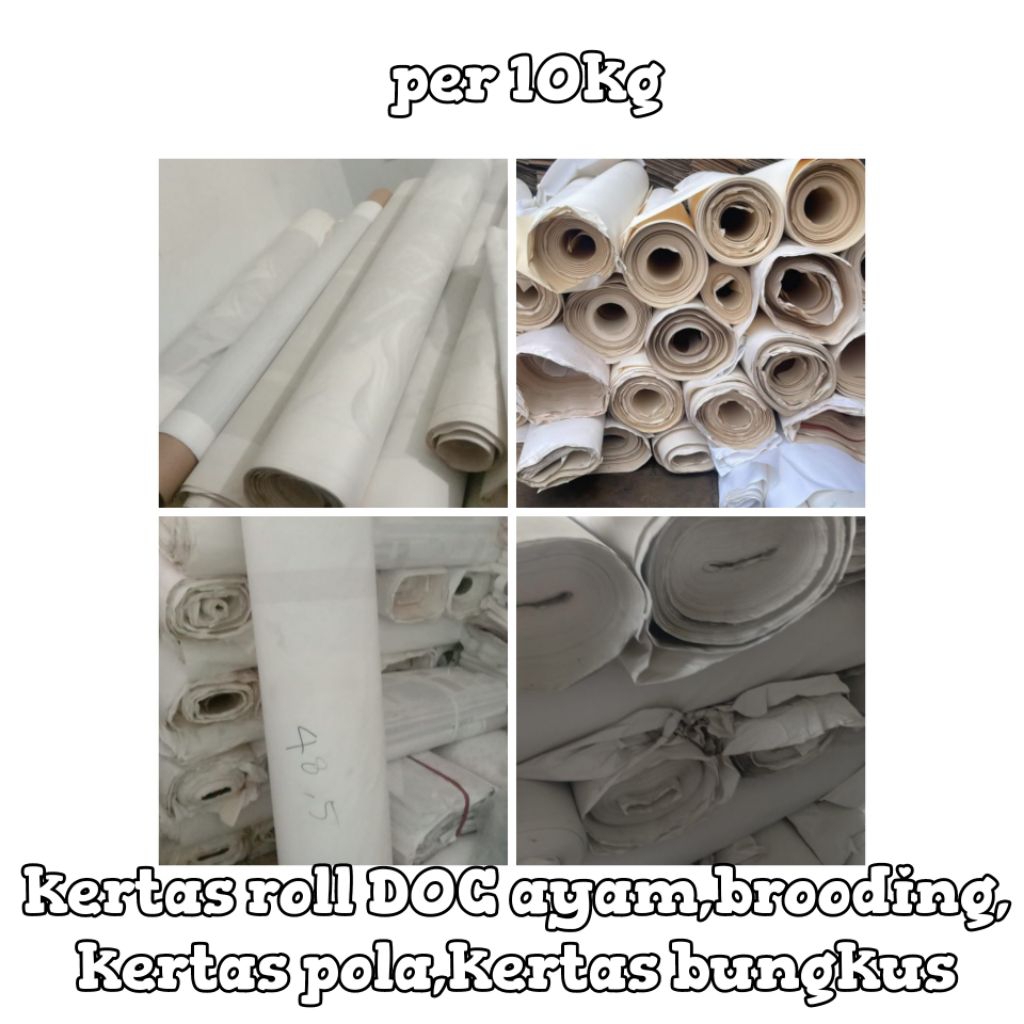 

kertas roll DOC ayam.brooding/kertas pola/kertas bungkus bahan hvo per 10kilogram