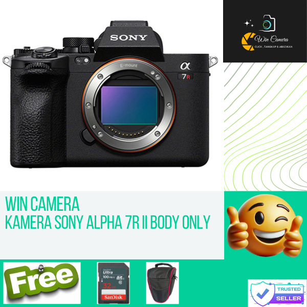 Kamera Sony Alpha 7R II Body Only / Camera Sony / Kamera Mirrorless / Camera Mirrorless