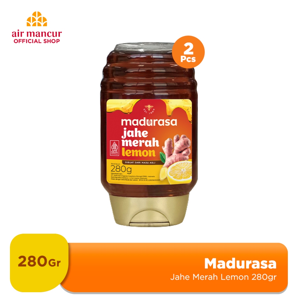 

Madurasa Jahe Merah Lemon Botol PET 280Gr (2) - Madu Murni