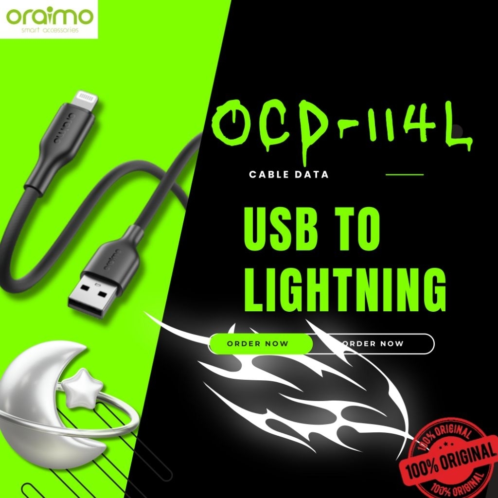 ORAIMO OCD-114L RobustLine Data Cable Lightning Fast Charging 2A 100Cm