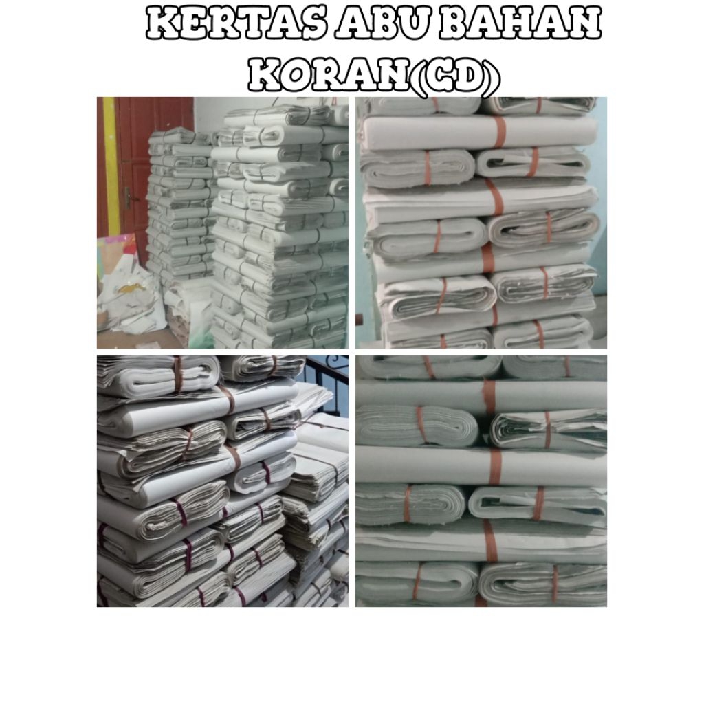 

KERTAS ABU BAHAN KORAN (CD) ADA GAMBAR SEBELAH PER 1KG