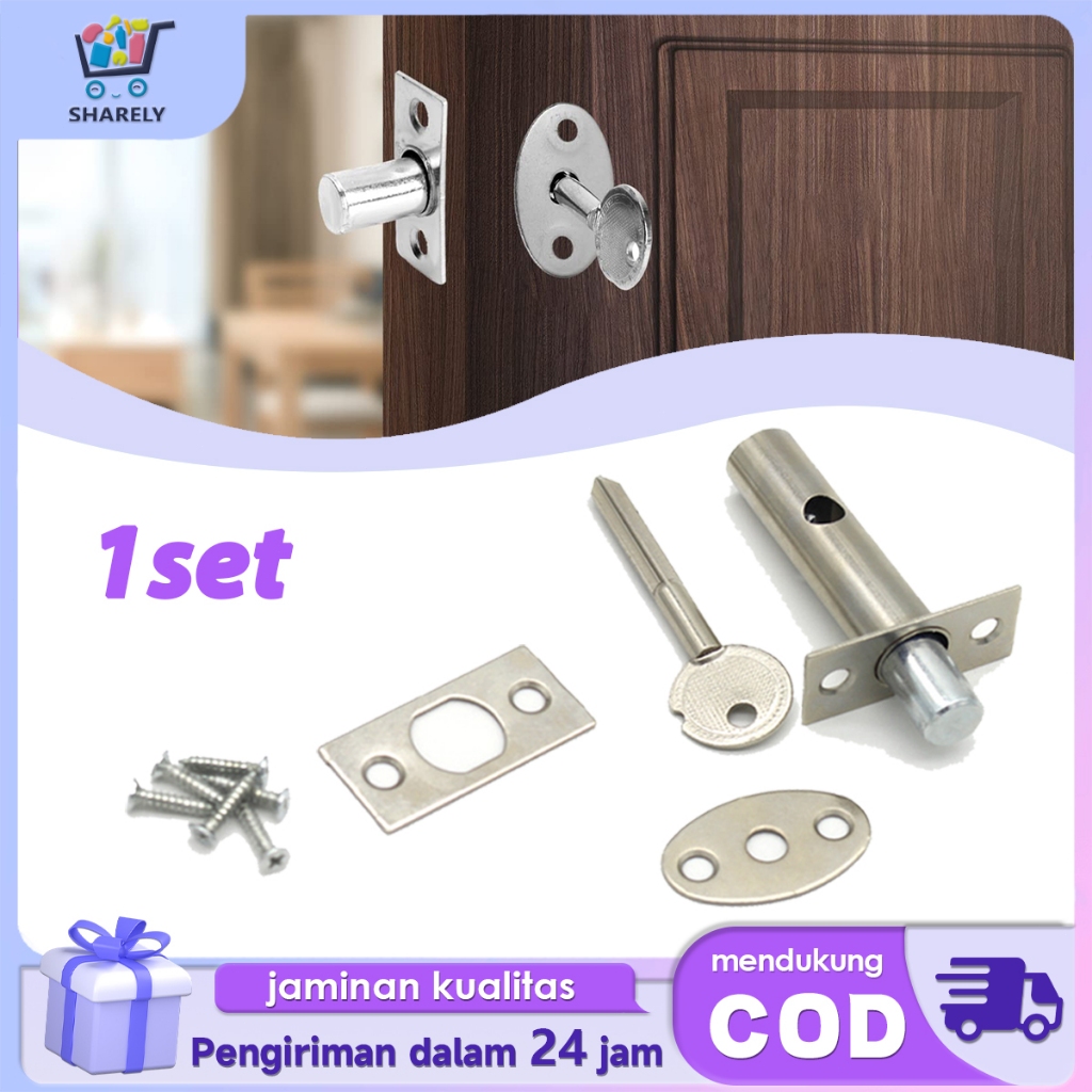 Kunci Tambahan Pintu Door Bolt Grendel Kunci Pintu Deadbolt Kunci Slot Tambahan Besi