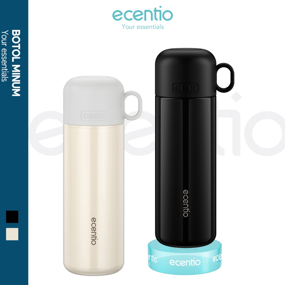 KODE E44B Ecentio Termos Air Panas 5ml Stainless Steel 34316 Tahan 8 Jam Botol Air Dengan Tutup Keci