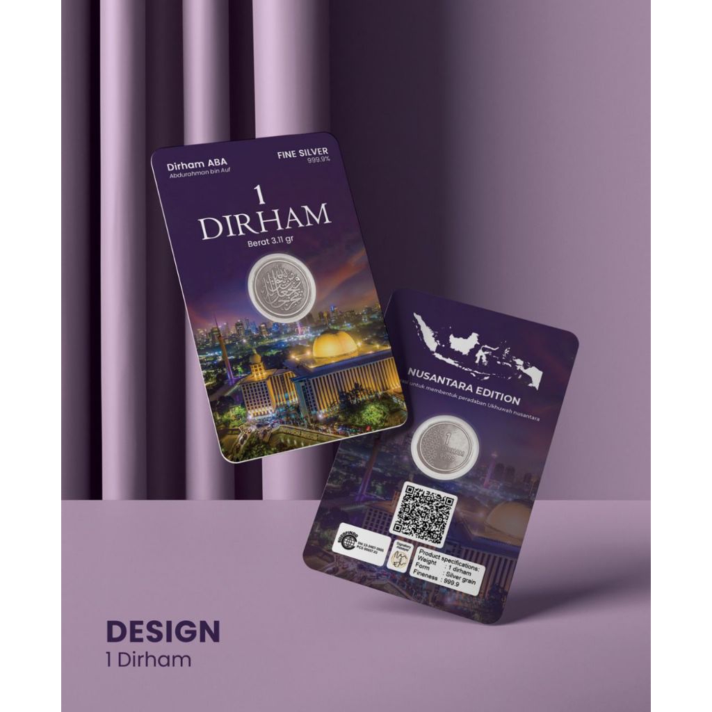 Mahar | Seserahan | Souvernir | Silver Coin pecahan Koin 1 Dirham (3.11 gram) dan 5 Dirham (15,55 gr