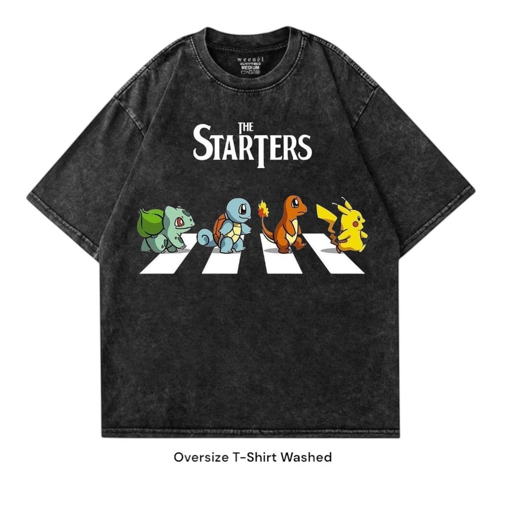 T Shirt Washed Oversize Cotton Combed 24s | Kaos Polos Washed Oversize Unisex - The Starters Tee