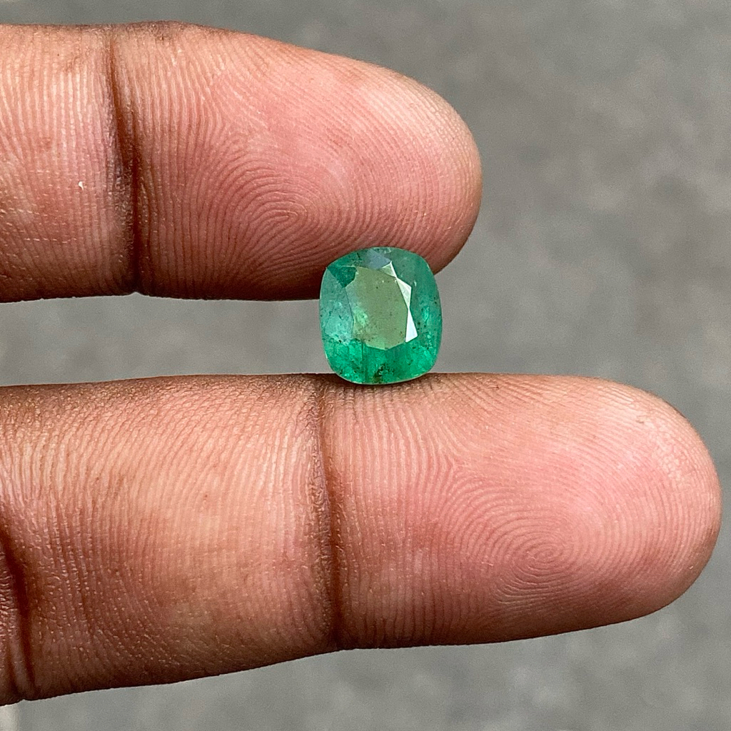 Batu Zamrud Colombia Natural zambian emerald beryl Jamrud CT 2.55 Dim 9.3x8x5.5