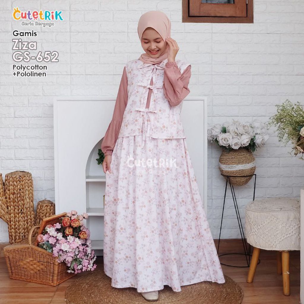 TERBARU 2025 - FREE OUTER CUTETRIK GAMIS ANAK PEREMPUAN KEKINIAN REMAJA ANAK TANGGUNG ZIZA MODEL TER
