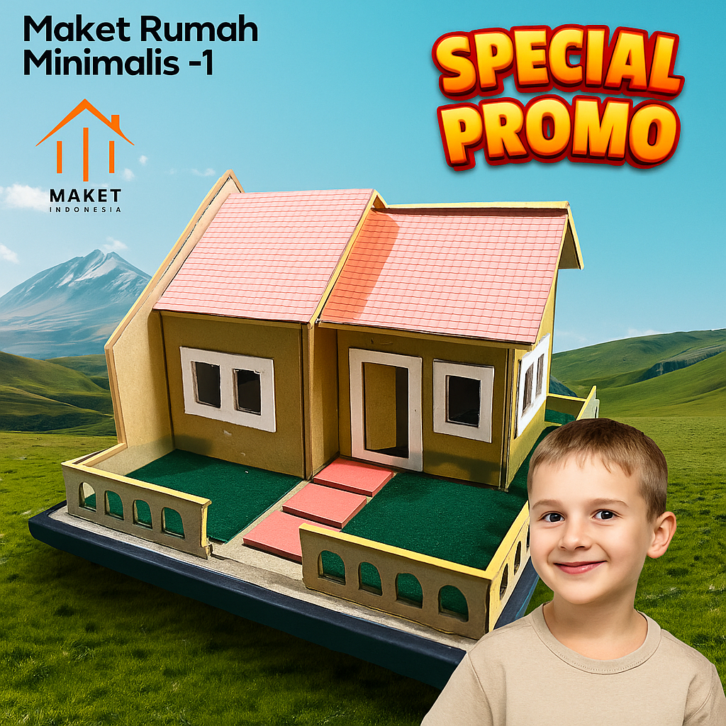 Maket Miniatur Rumah Modern Minimalis dari kardus miniatur rumah minimalis