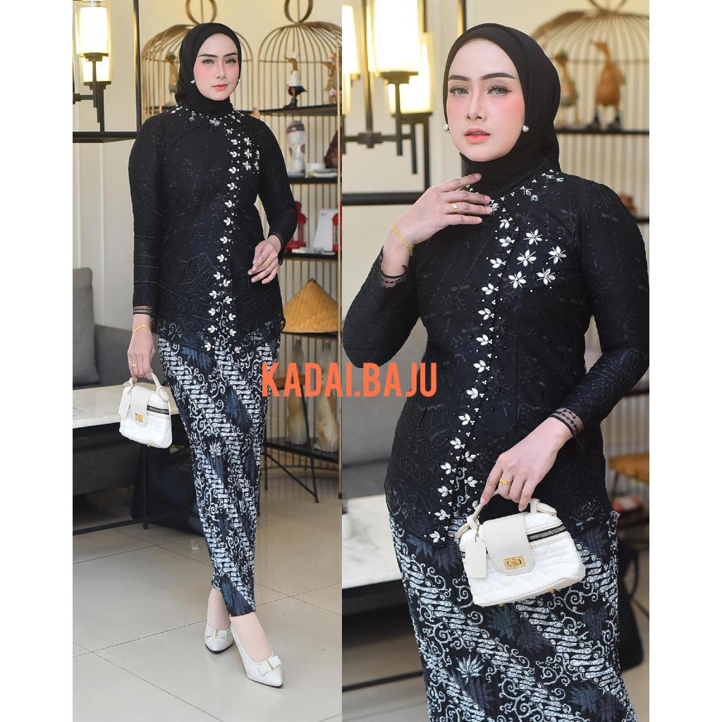 Kebaya kartini modern kekinian - kebaya brukat jumbo - baju pesta akad pernikahan - baju wisuda - ke