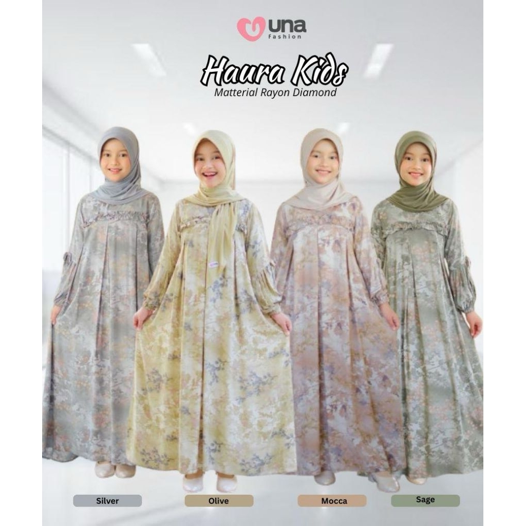 Gamis Rayon kids || gamis haura by una fashion|| gamis rayon