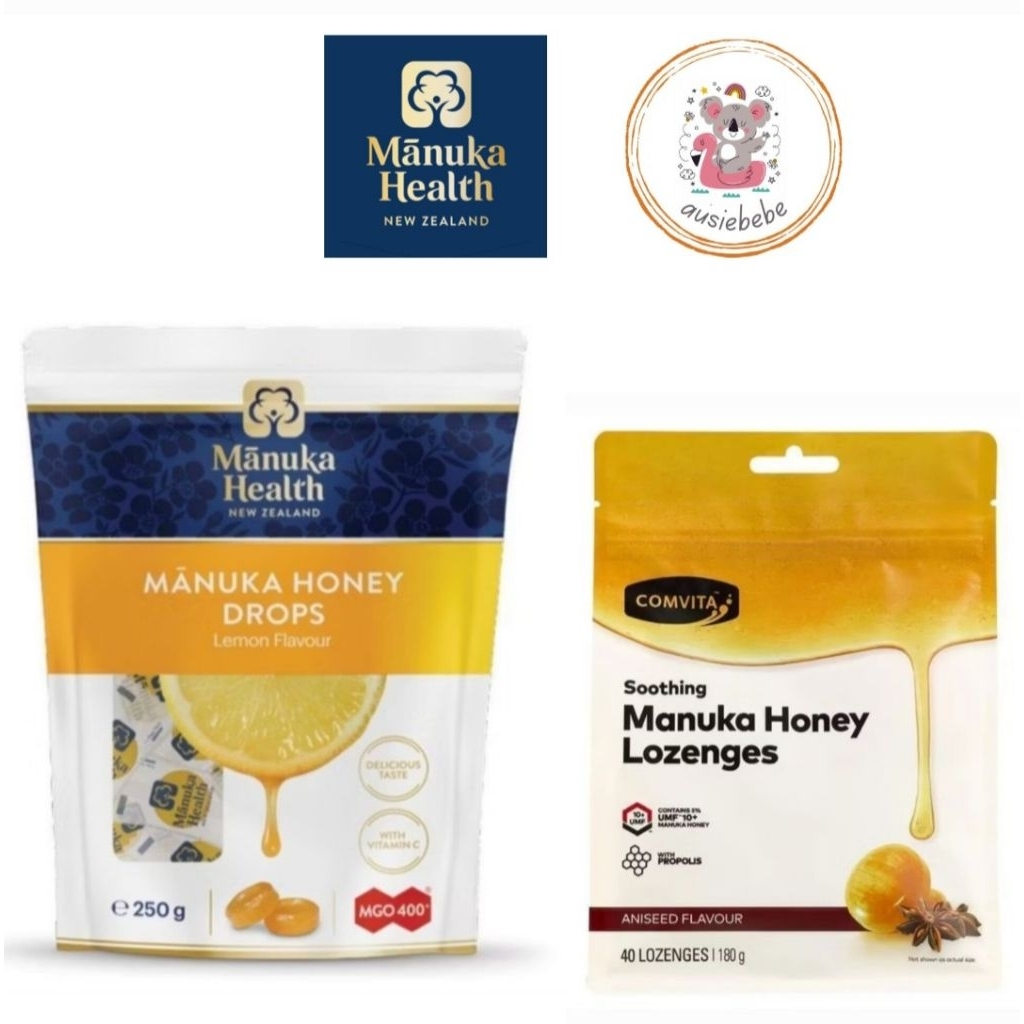 

Manuka Health Manuka Honey Drops Lemon Pouch 58 Drops 250g