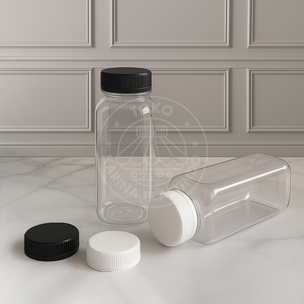 Botol Kale Lemon 250ml - Botol Plastik 250ml Tebal (FREE KARDUS)