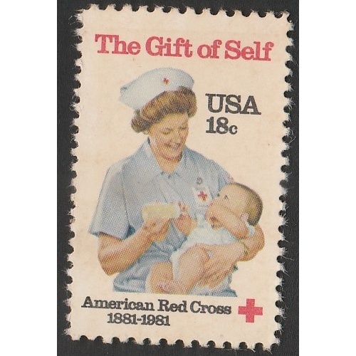 

A 10098 SATU BUAH PRANGKO AMERIKA NOMINL 18C TEMA THE GIFT OF SELF CETAK TINDUH RED CROSS DENGAN KONDISI BELUM ADA CAP