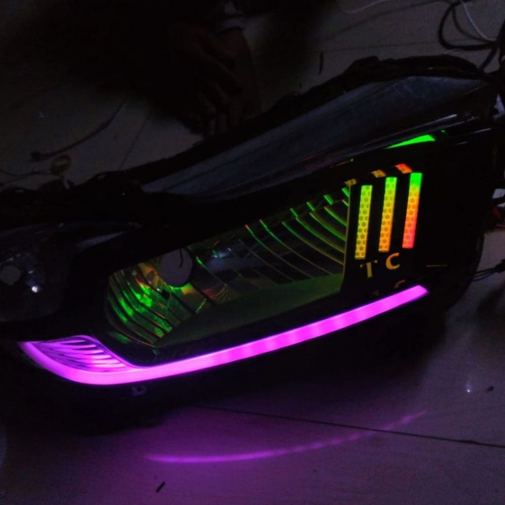 Slim Frame Lampu Alis Cakar LED DRL RGB Sein Mobil Honda New Brio Mobilio Facelift 2019 2020 2021 20