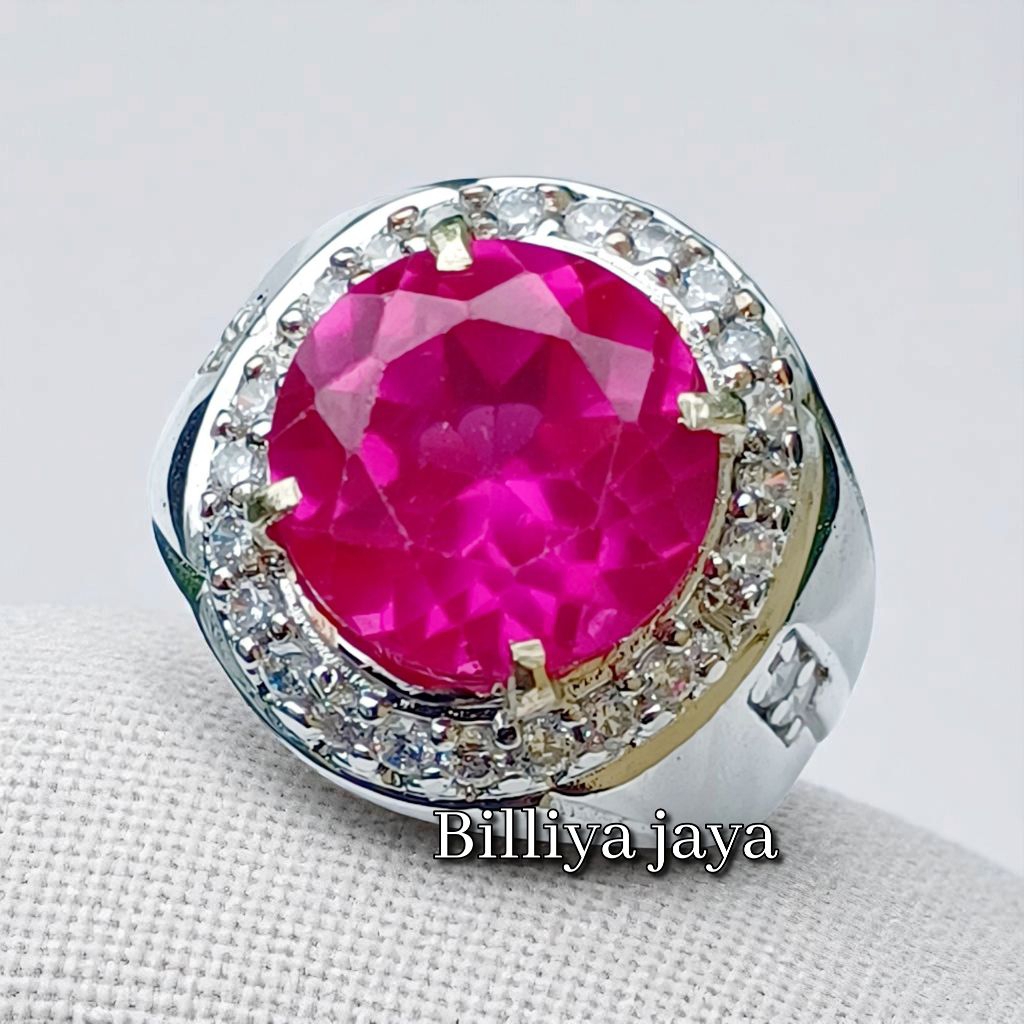 CINCIN BATU MERAH DELIMA SIAM BULAT ASLI BANGKOK