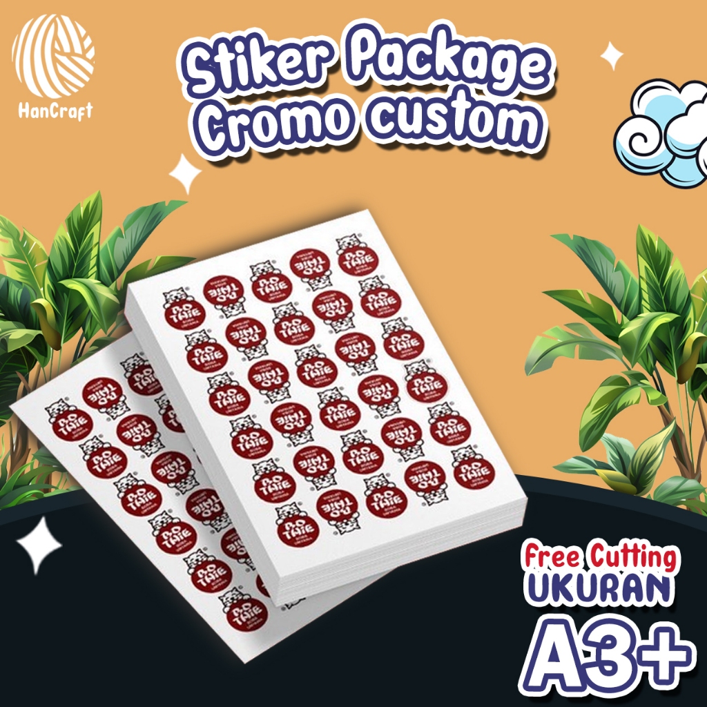 

CETAK STIKER KROMO A3+ (PRINT + FREE CUT)