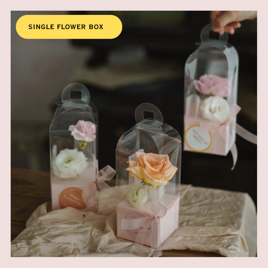 

Flower Box Single Flower Box Mika Bunga Transparan Kotak Bunga Hadiah Box Bunga Transparant