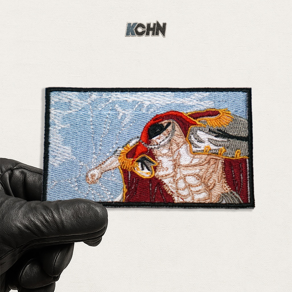 Shirohige - Iron Patch Bordir OnePiece One Piece Edward Newgate Emblem Kaos Jaket Tas