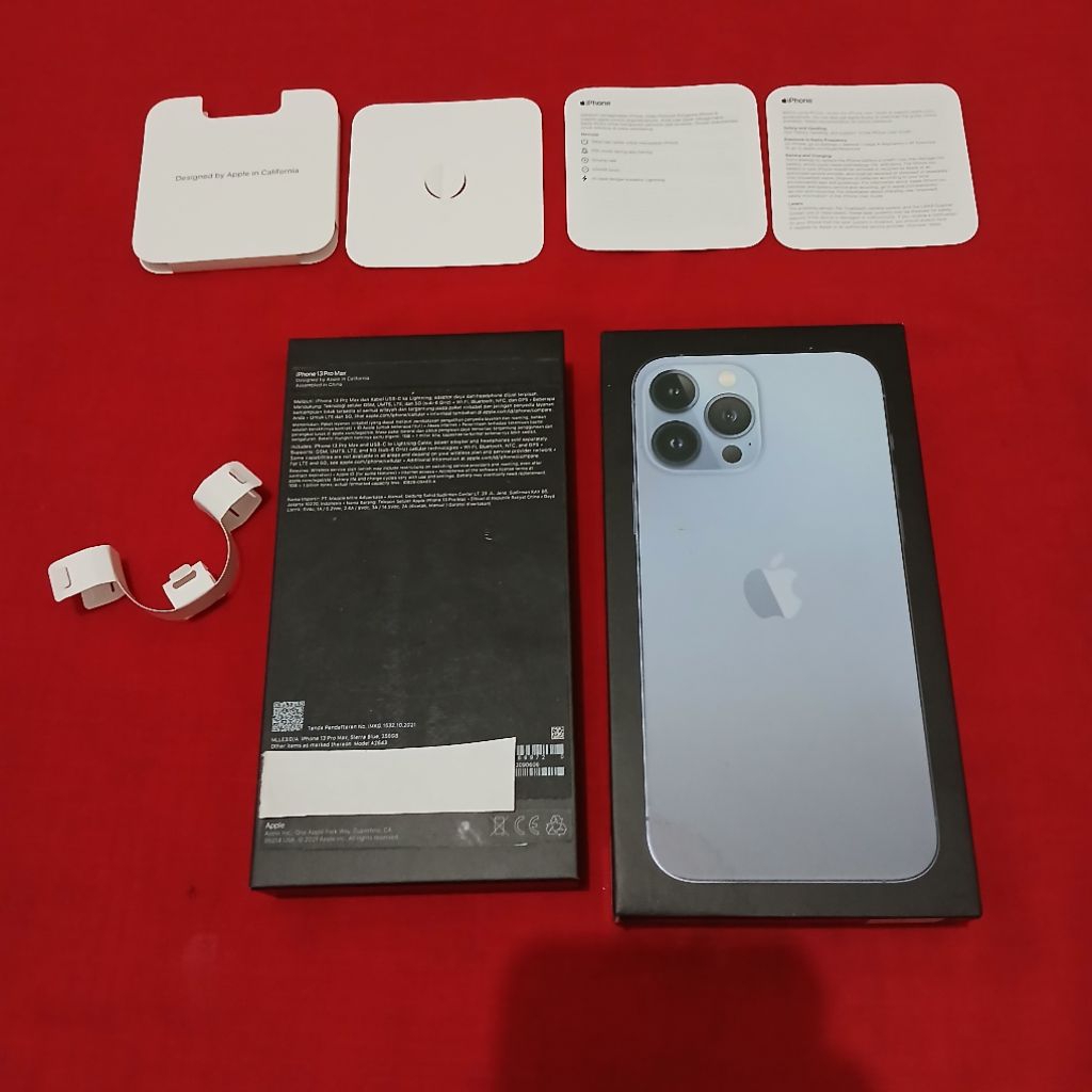 dus box Iphone 13 pro max sierra blue original 100% copotan digimap lengkap manual book