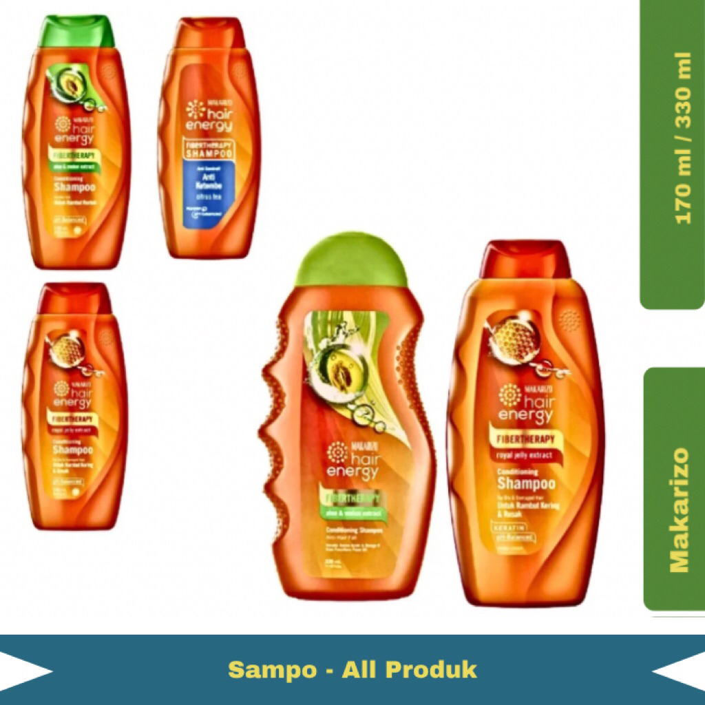MAKARIZO Sampo Perawatan Rambut Lengkap - Nutrisi Intensif, Anti Rontok, Melembapkan, & Perbaiki Ker