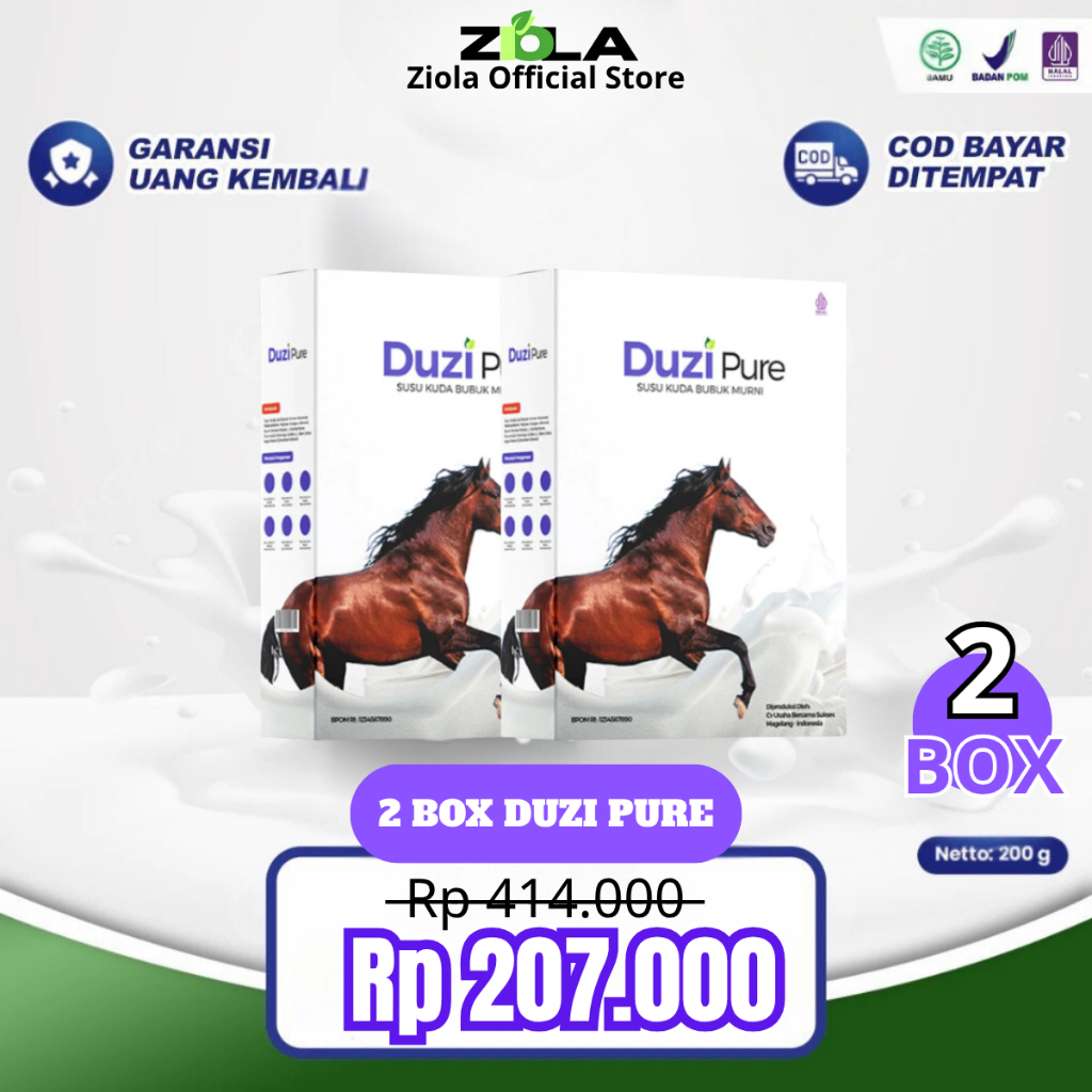

Duzi Pure - Susu Kuda Lombok Bubuk Original Garansi 100% - 2 Box