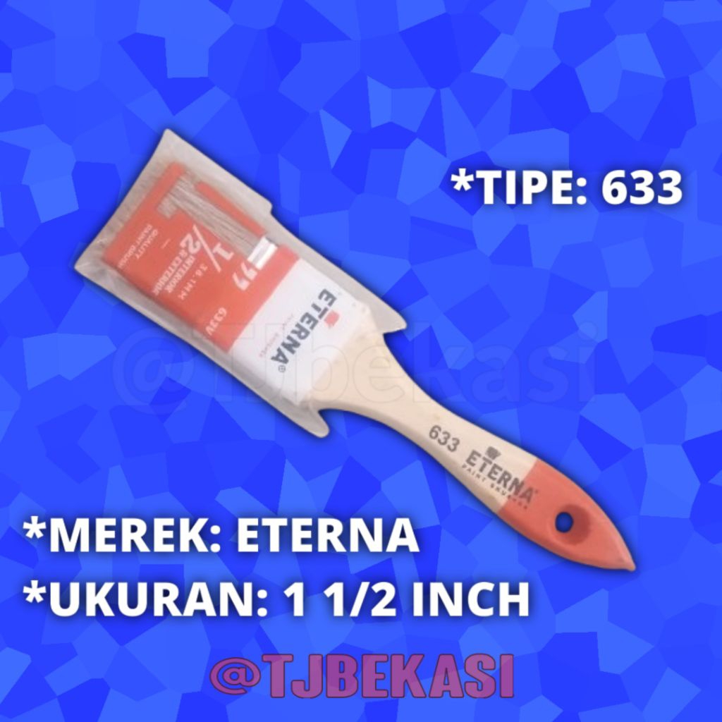 

ETERNA Kuas Cat 633 1.5 Inch Gagang Kayu Serbaguna Untuk Cat Air Minyak Tembok
