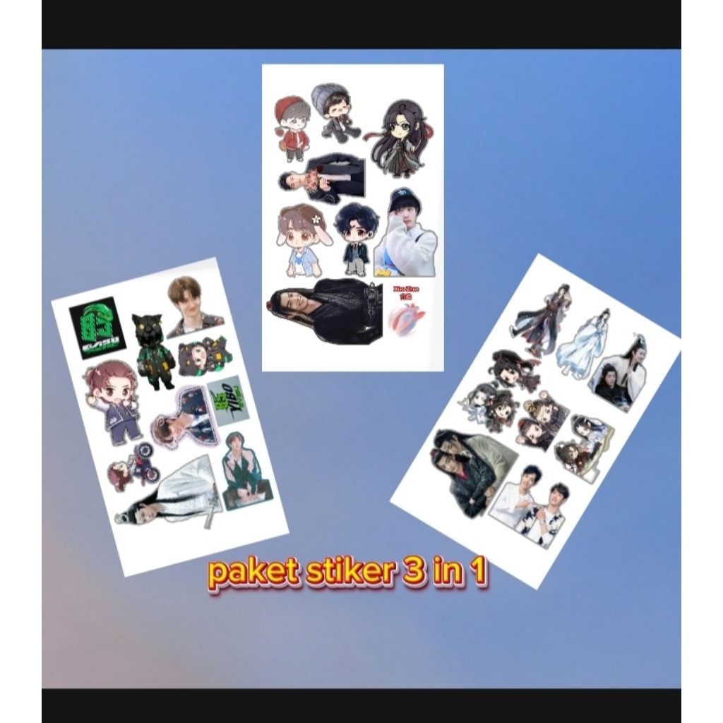 

stiker Wang yibo, xiaozhan, yizhan